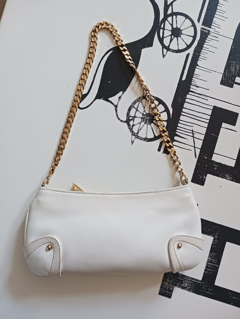 Dolce & Gabbana White Leather Shoulder Bag